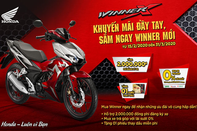 Honda Việt Nam ưu đãi lớn cho khách hàng mua xe WINNER & WINNER X – “Khuyến mãi đầy tay, mua ngay WINNER mới”
