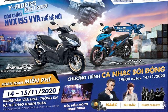 Y-Riders Fest 2020 sẽ đến Hà Nội: Đón chào NVX 155 VVA thế hệ mới