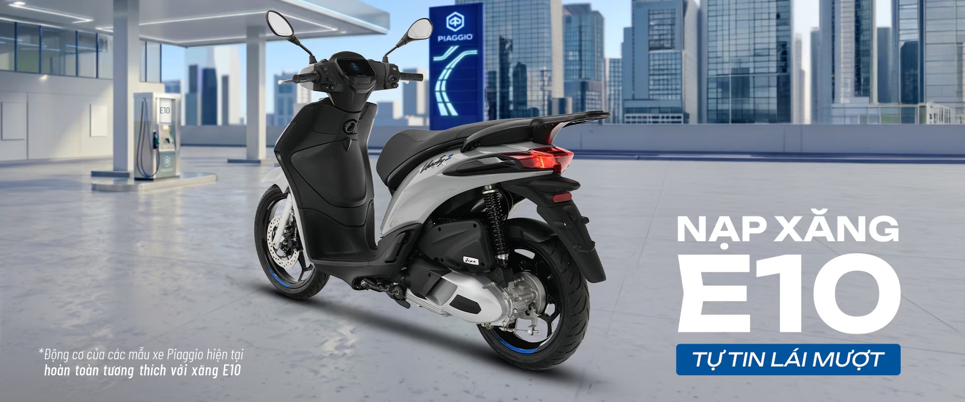 Piaggio Khẳng Định Toàn Bộ Dòng Xe Hiện Tại Tương Thích Với Xăng Sinh Học E10